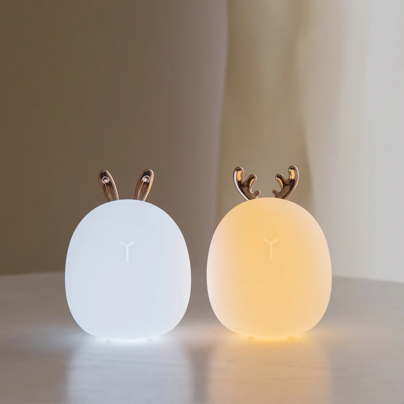 Baby Nursery Light - Led Carton Hert Konijn Siliconen Nachtlampje