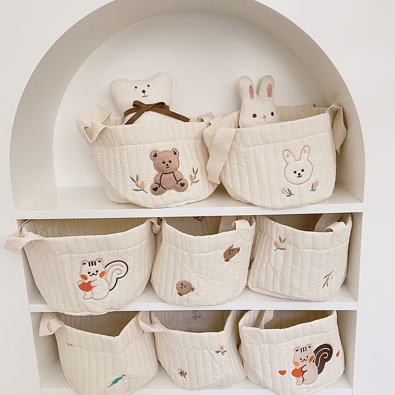 Baby Nursery Embroidery - Babyluier Opbergtas Speelgoed Blokken Organizer Tas