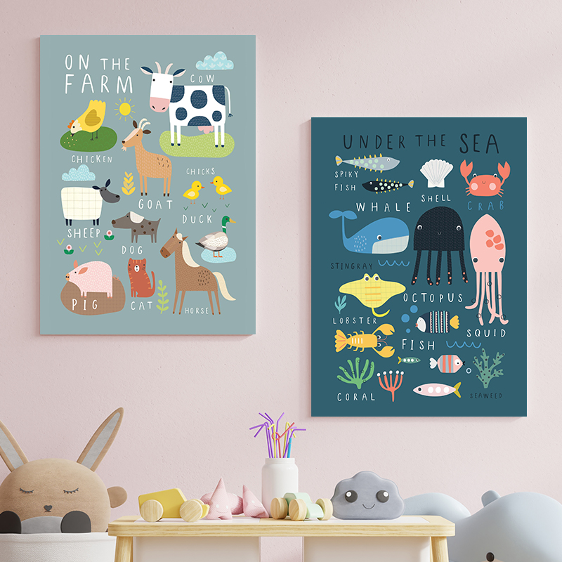 Baby Nursery Under The Sea - Onder de zee print op de