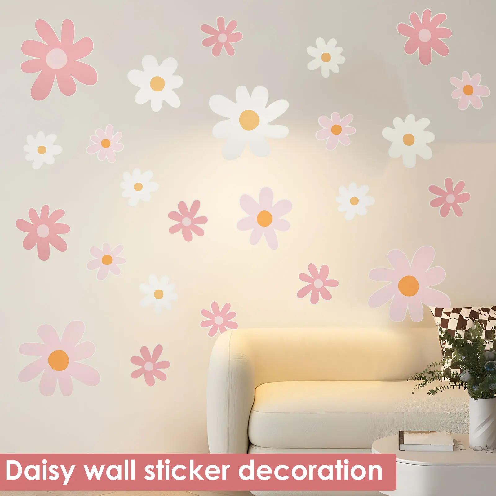 Baby Nursery Plants - 12 Vellen Schattige Daisy Bloemige Muurstickers