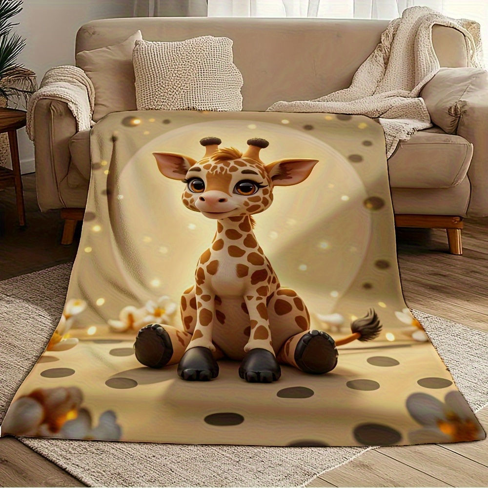 Baby Nursery In Hospital - Schattige giraffeprint fleece deken, pluche deken