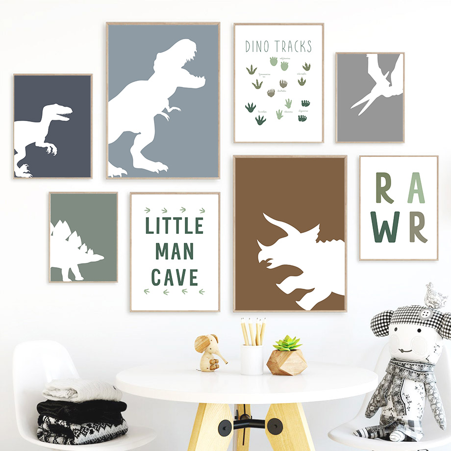 Baby Boy Nursery Quotes - Jurassic Dinosaurus Tyrannosaurus Rex Triceratops Quotes