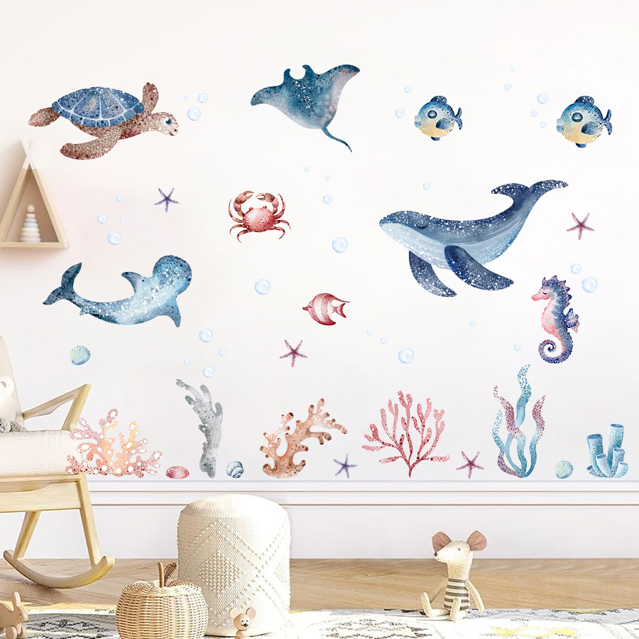 Baby Nursery Under The Sea - Prachtige Onder De Zee Wereld Muursticker