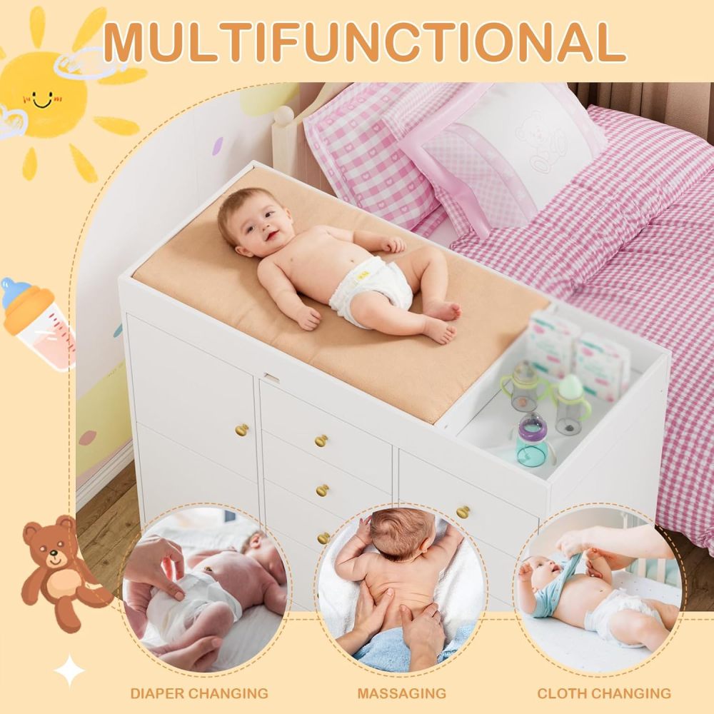 Baby Classic commode met 8 lad - Baby Nursery Dresser Changing Table recensie en prijs