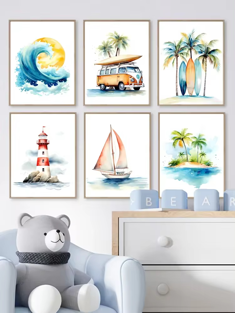 Surf Oceaan Thema Kinderkamer  - Baby Nursery Ocean recensie en prijs