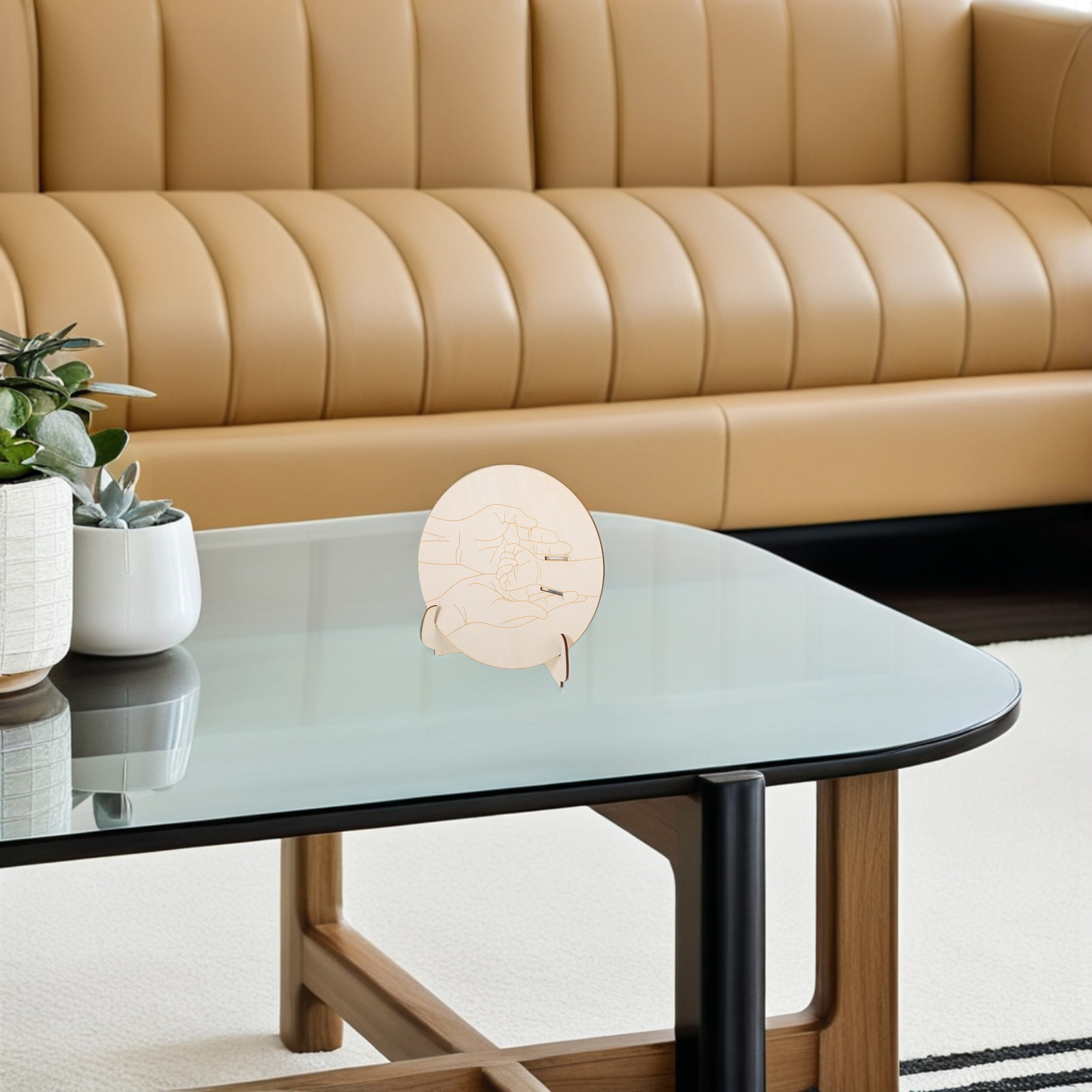 1Set gegraveerde ronde houten  - Baby Nursery In Hospital recensie en prijs