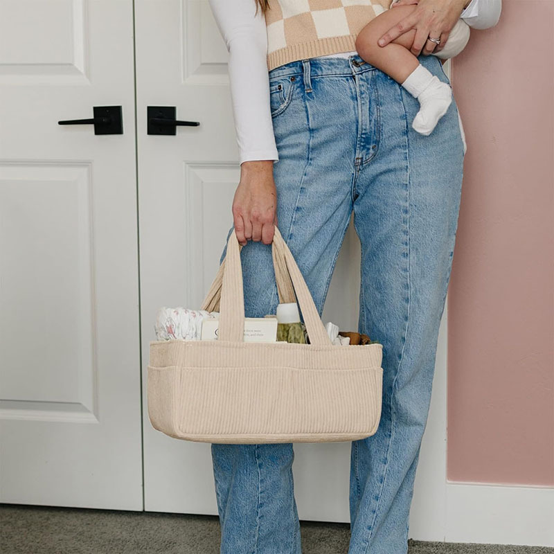 Ruime opvouwbare corduroy luie - Baby Nursery Organization Ideas recensie en prijs