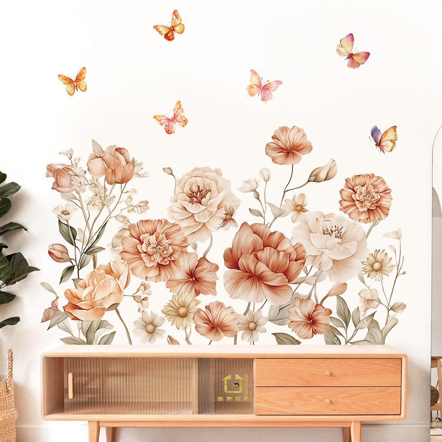 Boho aquarel bloemen muurstick - Baby Nursery Plants recensie en prijs