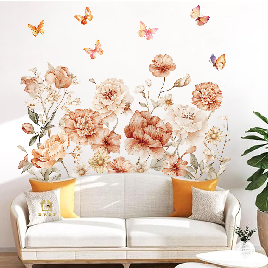 Boho aquarel bloemen muurstick - Baby Nursery Plants recensie en prijs
