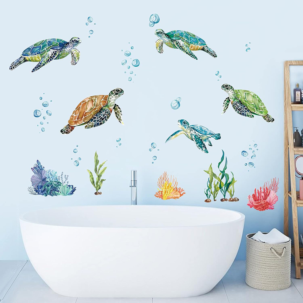 Aquarel zeeschildpadden muurst - Baby Nursery Under The Sea recensie en prijs
