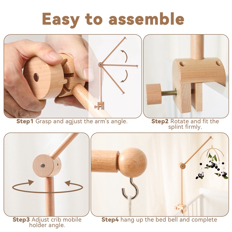 Baby Houten Bed Bel Beugel Mob - Crib Mobile Musical recensie en prijs