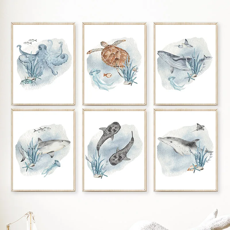 Posters En Afdrukken Walvisvis - Baby Nursery Ocean recensie en prijs