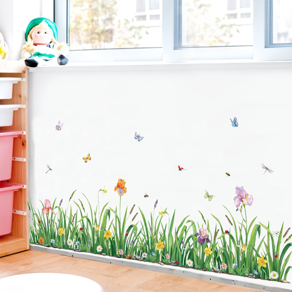 Groen gras bloemen Borader muu - Baby Nursery Plants recensie en prijs