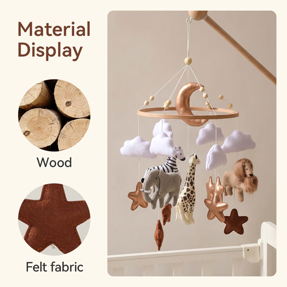 Houten bedbel babywieg mobiel  - Crib Mobile Musical recensie en prijs