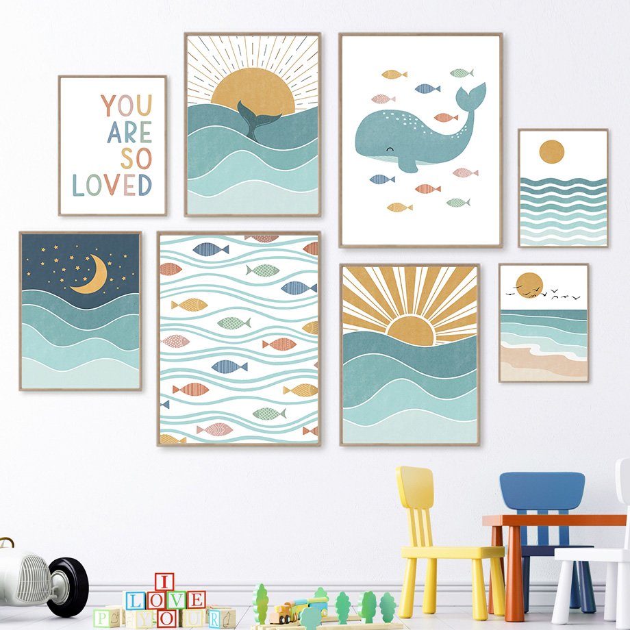 (2D canvas schilderij) Vis Wal - Baby Boy Nursery Quotes recensie en prijs