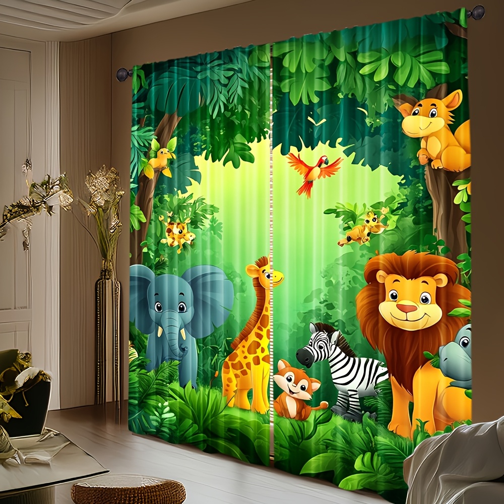 2 stuks cartoon dierengordijne - Baby Nursery In Hospital recensie en prijs