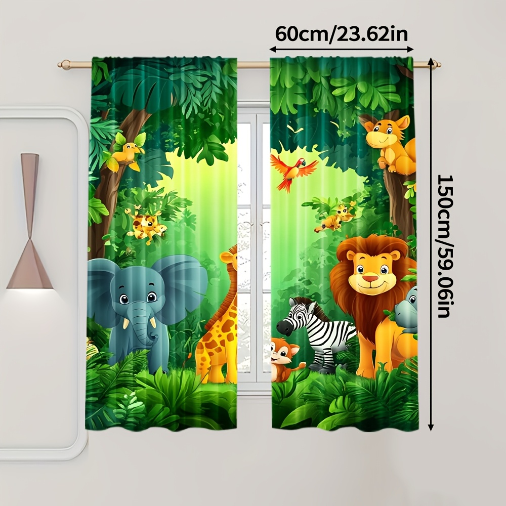 2 stuks cartoon dierengordijne - Baby Nursery In Hospital recensie en prijs