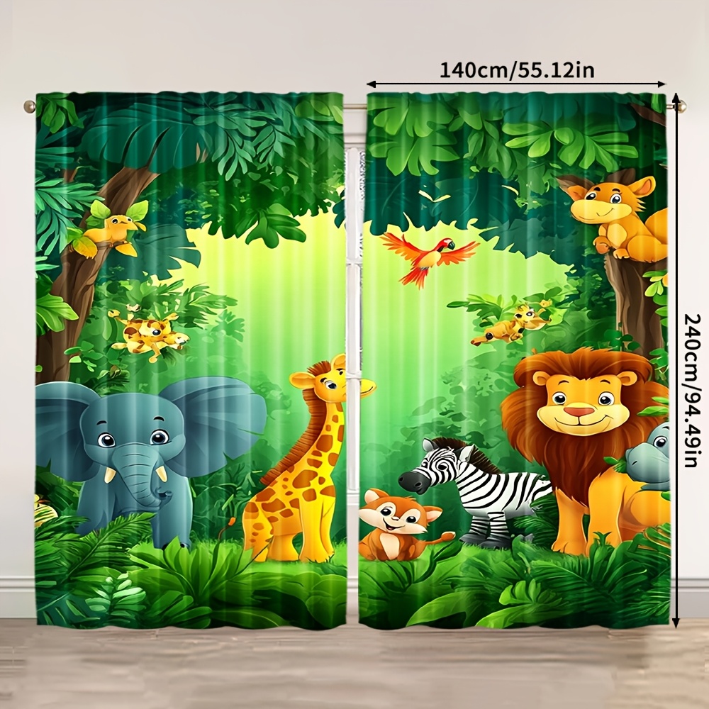 2 stuks cartoon dierengordijne - Baby Nursery In Hospital recensie en prijs