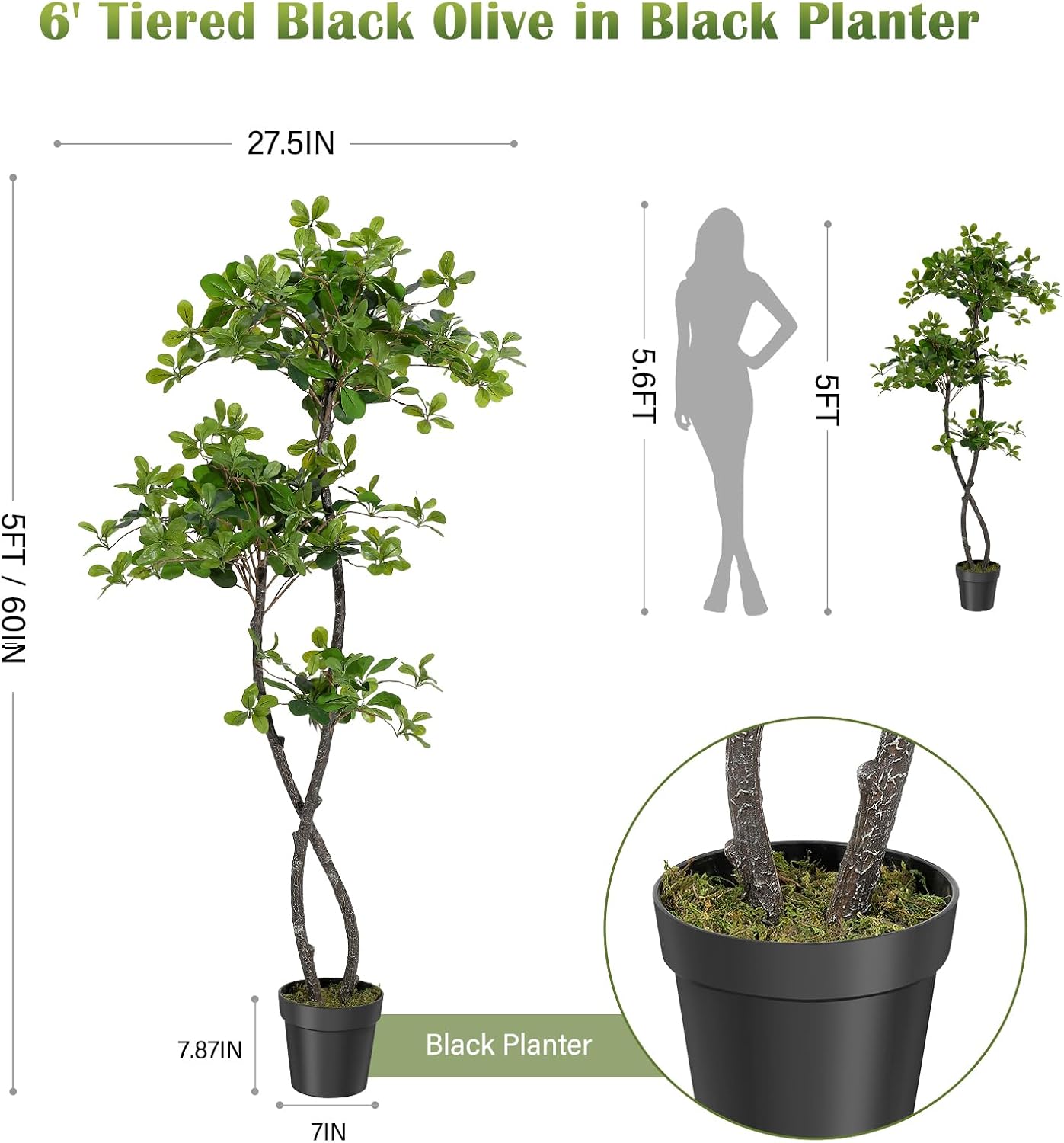 Kunstplanten voor binnen, 5/6  - Baby Nursery Plants recensie en prijs