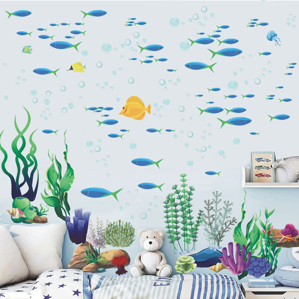 Onder de zee vis zeewier muurs - Baby Nursery Under The Sea recensie en prijs