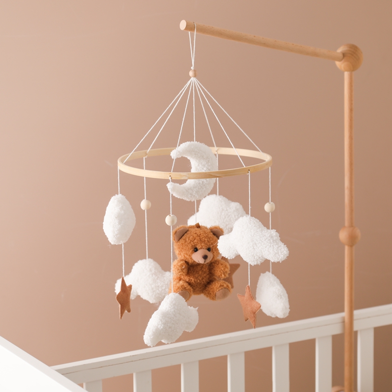 Houten wieg mobiel babybed bel - Crib Mobile Musical recensie en prijs