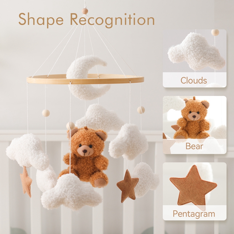 Houten wieg mobiel babybed bel - Crib Mobile Musical recensie en prijs