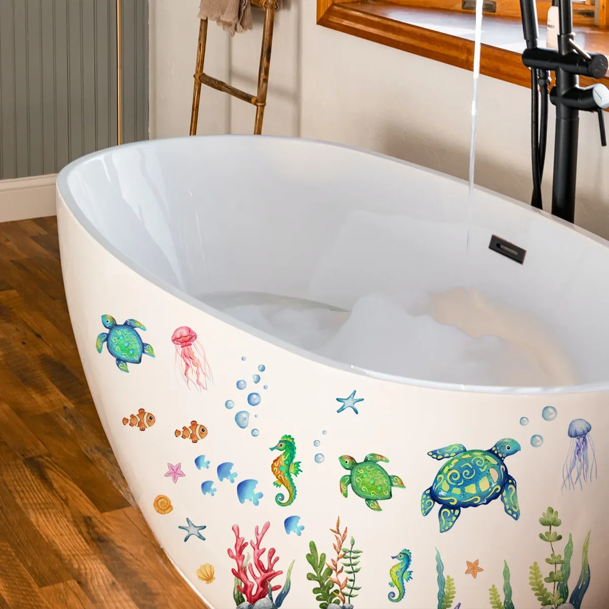 Oceaan muurstickers onder de z - Baby Nursery Under The Sea recensie en prijs