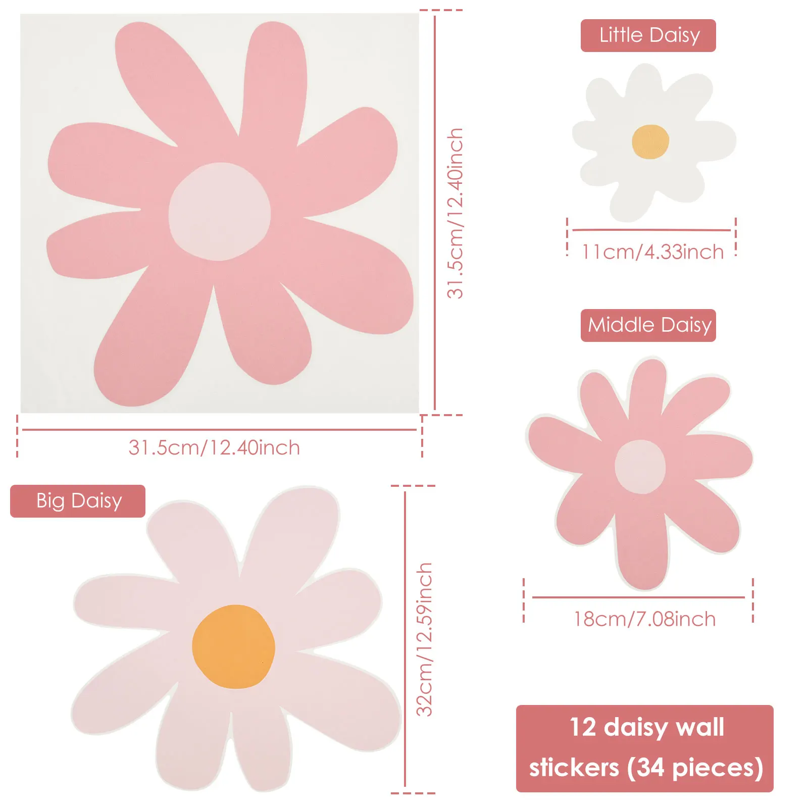 12 Vellen Schattige Daisy Bloe - Baby Nursery Plants recensie en prijs