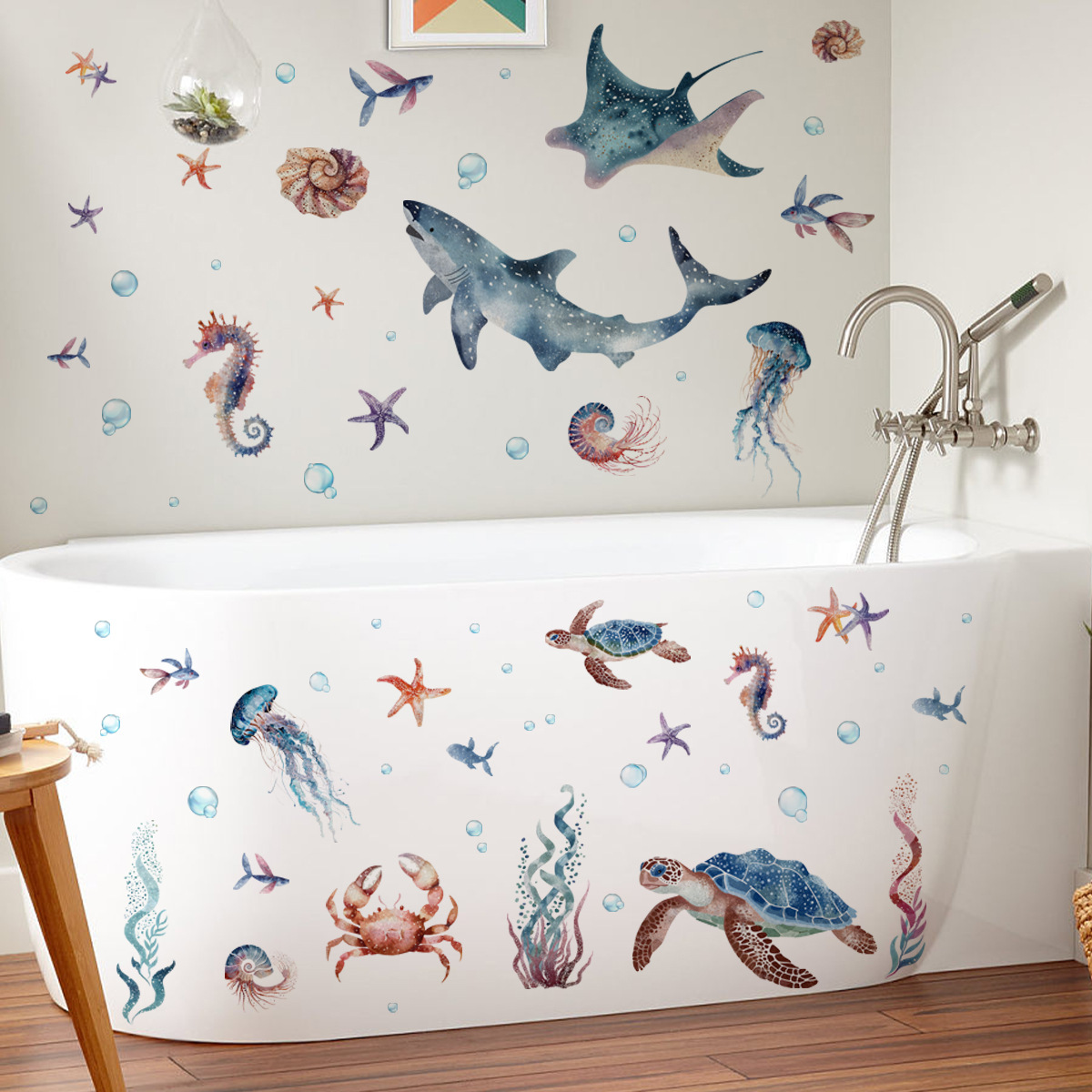 Onder de zee zeeleven muurstic - Baby Nursery Under The Sea recensie en prijs