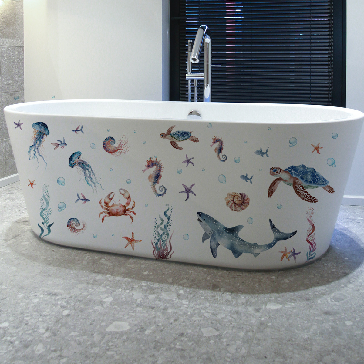 Onder de zee zeeleven muurstic - Baby Nursery Under The Sea recensie en prijs