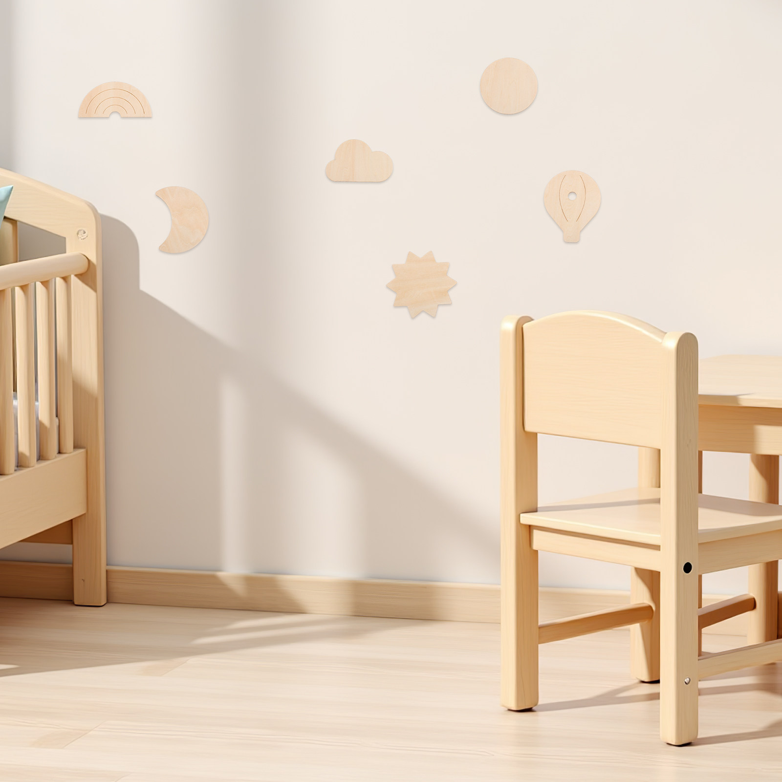 6 stuks houten muurstickers lu - Baby Nursery Hot Air Balloon Theme recensie en prijs