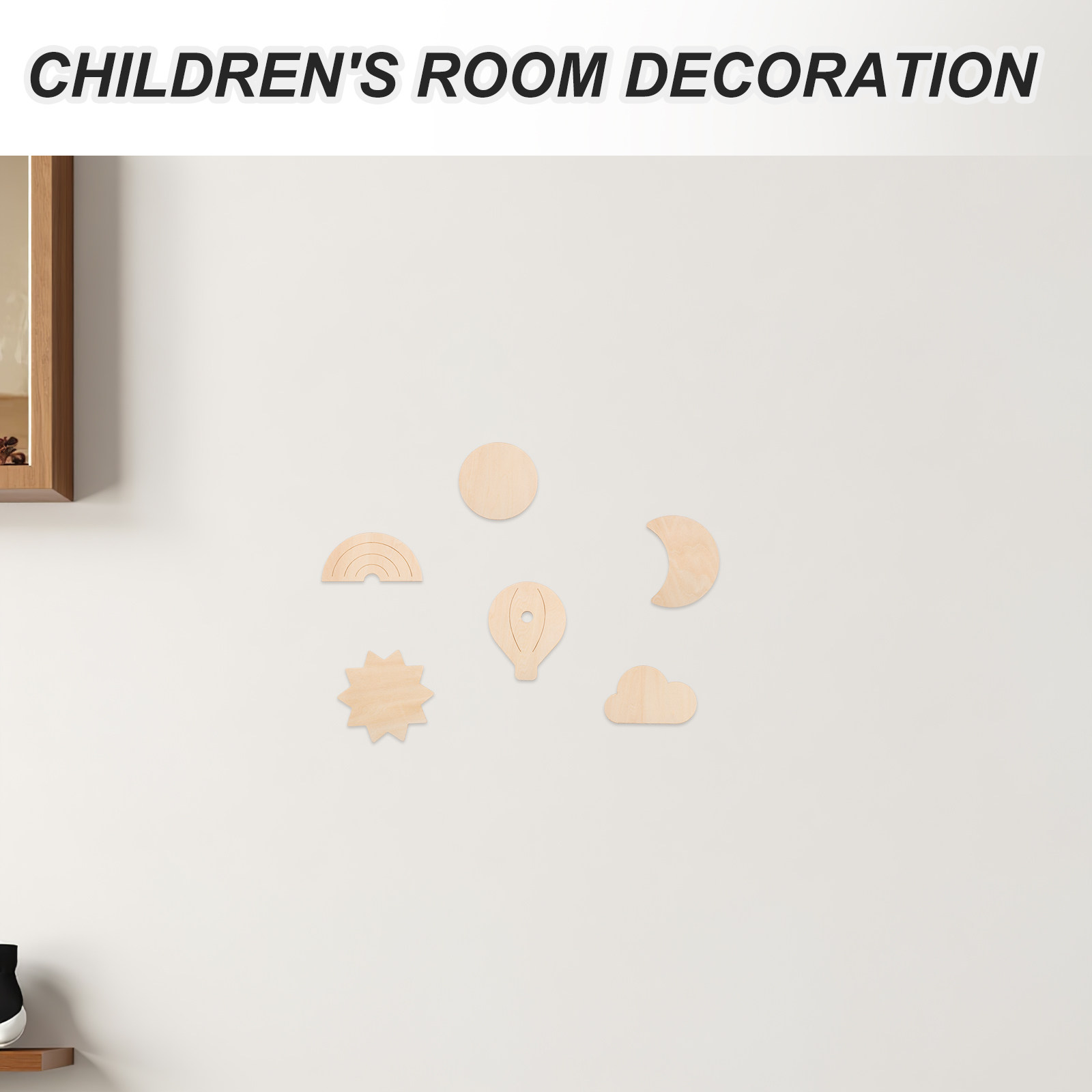 6 stuks houten muurstickers lu - Baby Nursery Hot Air Balloon Theme recensie en prijs