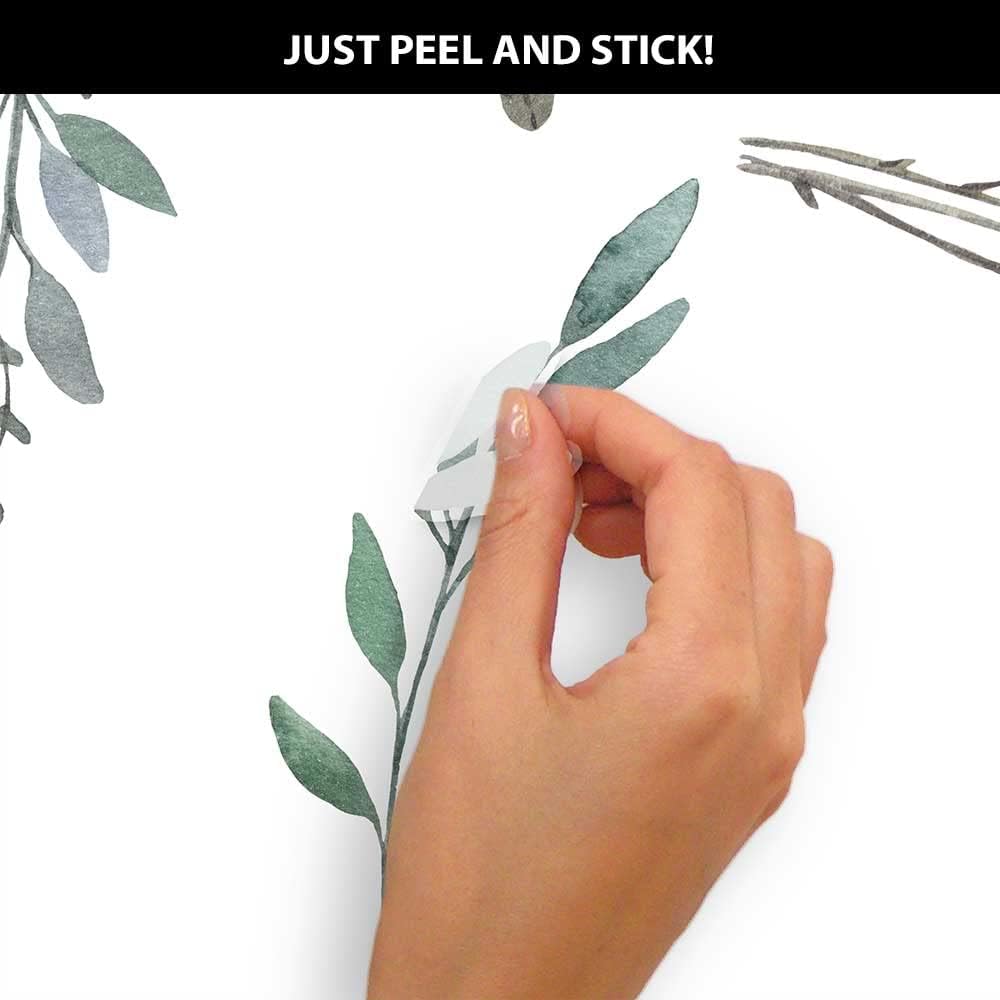 Aquarel Rustiek Land Bladeren  - Baby Nursery Plants recensie en prijs