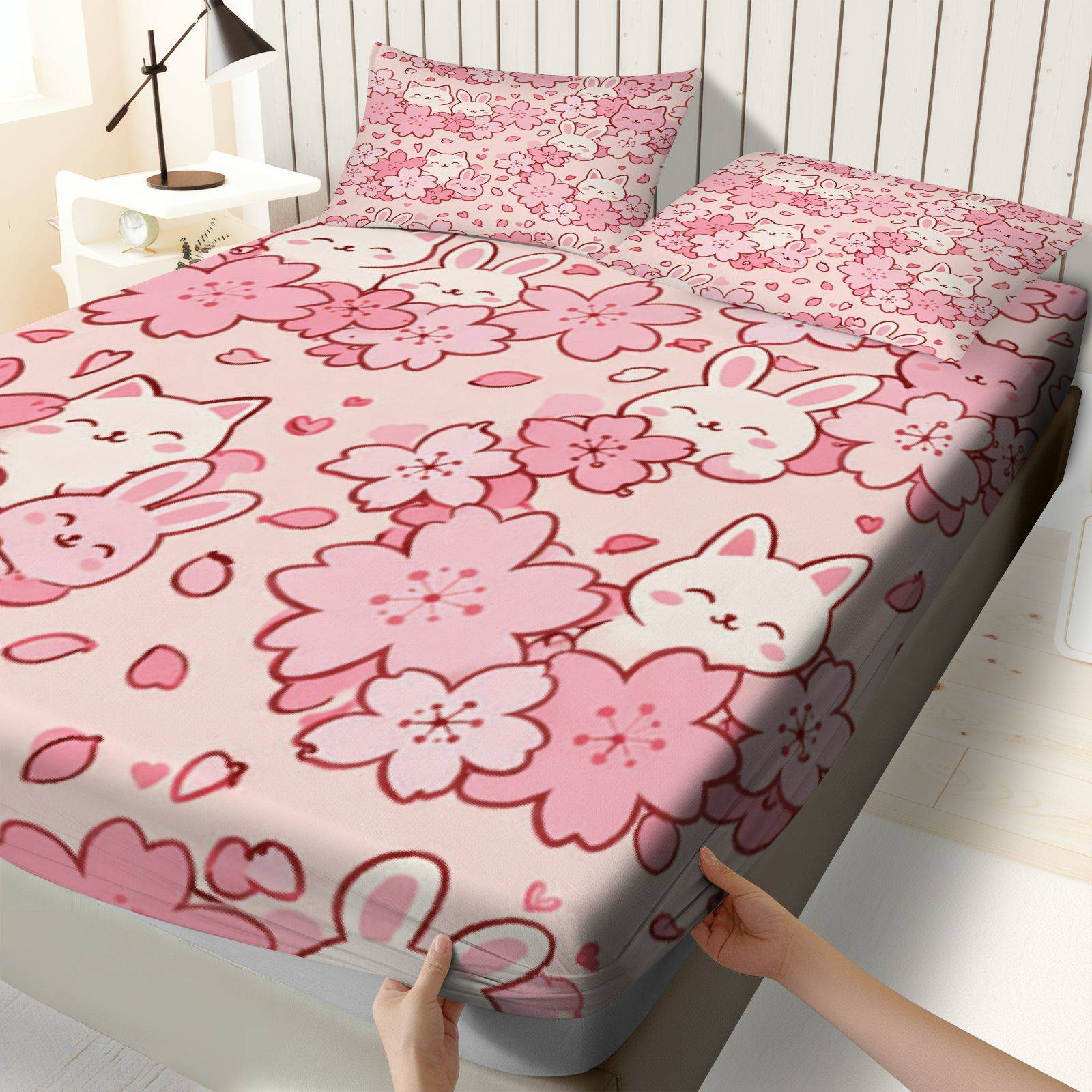 Sakura Rabbit Cat Beddengoedse - Baby Nursery Bedding recensie en prijs