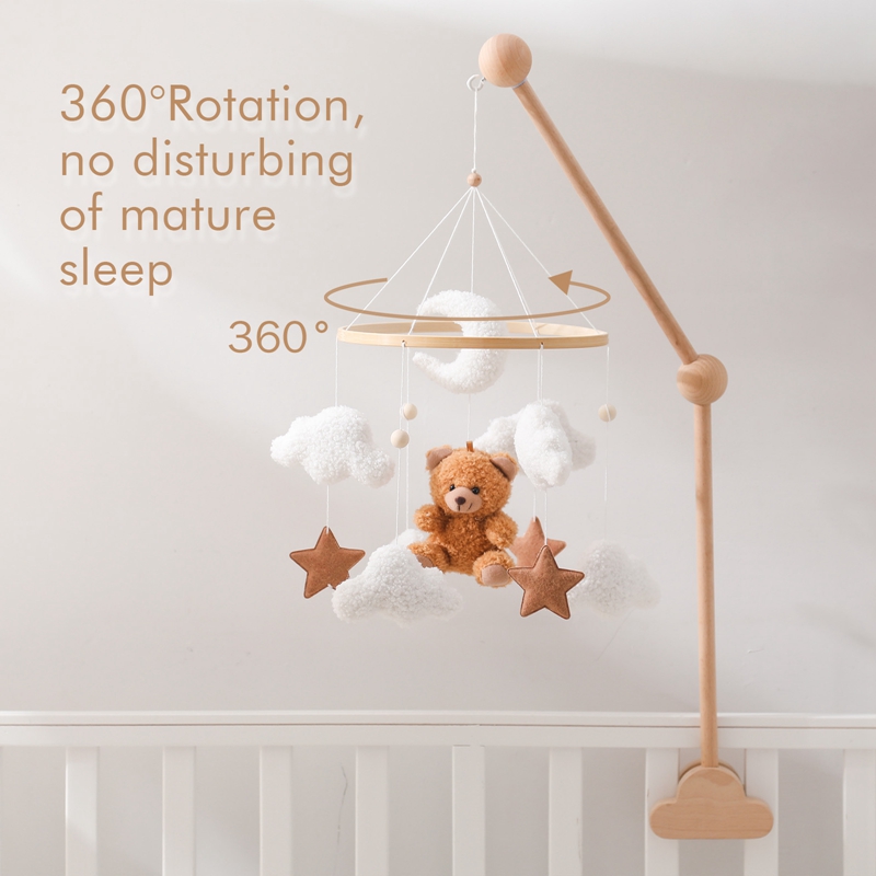 Houten wiegmobiel babybed bel  - Crib Mobile Musical recensie en prijs