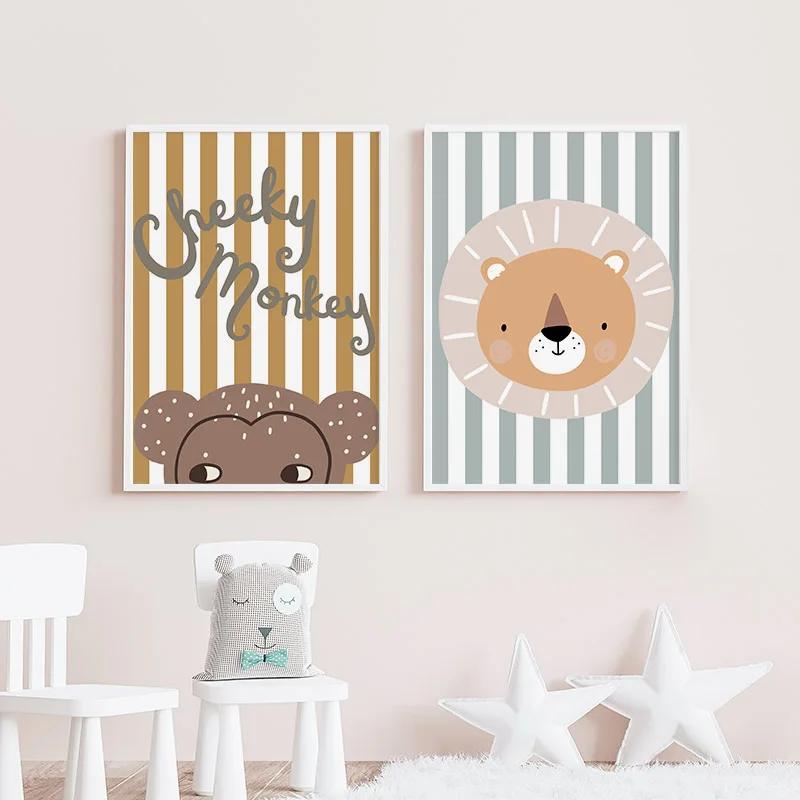 Cartoon Giraffe Luipaard Leeuw - Baby Nursery Animal Pictures recensie en prijs