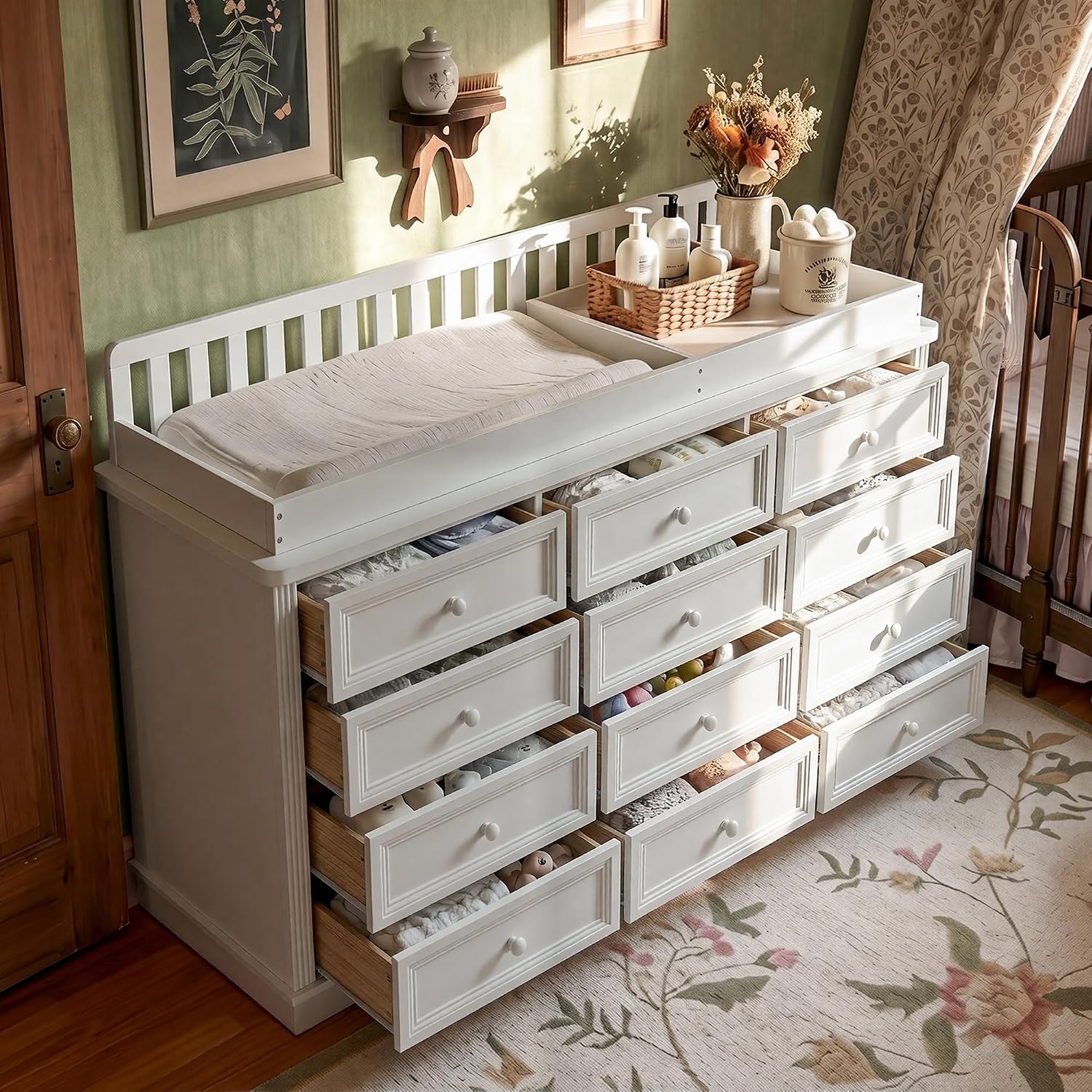 Babyverschoontafel met commode - Baby Nursery Dresser Changing Table recensie en prijs