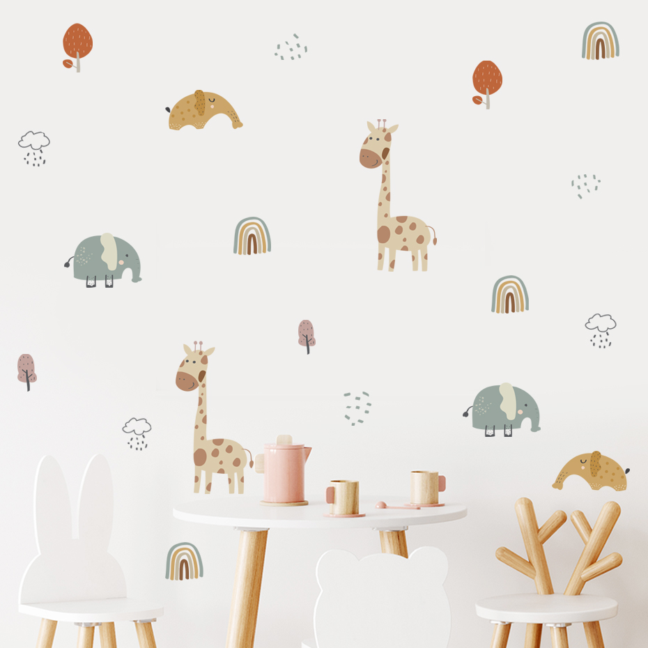 Cartoon Giraffe Olifant Dier M - Baby Nursery Plants recensie en prijs