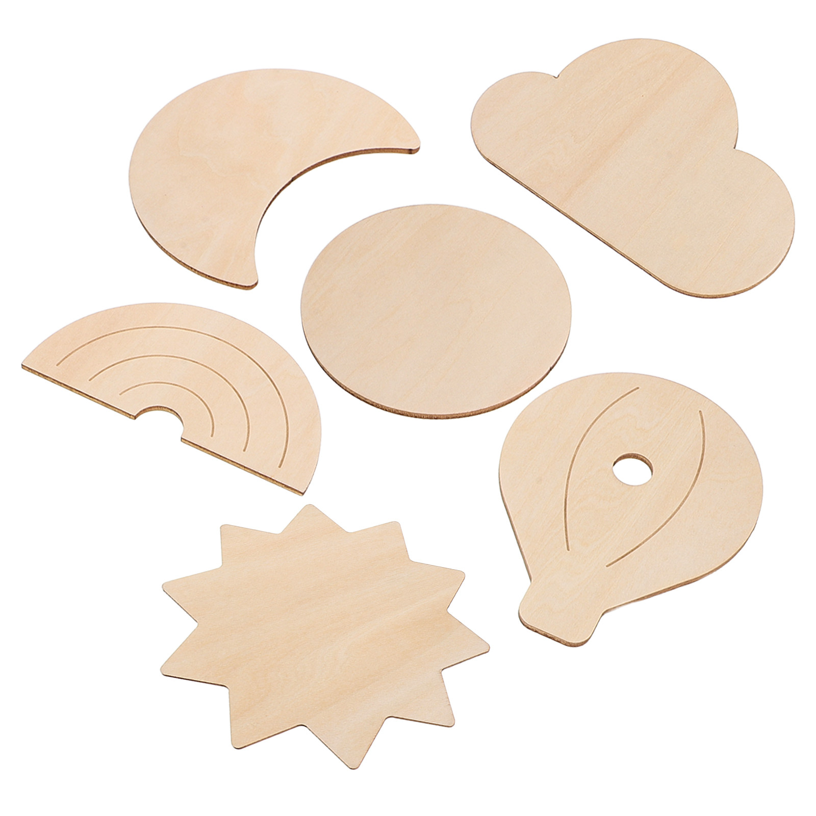 6 stuks houten muurstickers he - Baby Nursery Hot Air Balloon Theme recensie en prijs