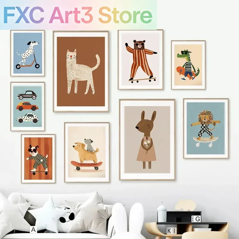1pc frameloze grappige dieren  - Baby Nursery Animal Pictures recensie en prijs