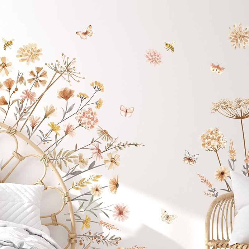 Boho paardenbloem bloem muurst - Baby Nursery Plants recensie en prijs