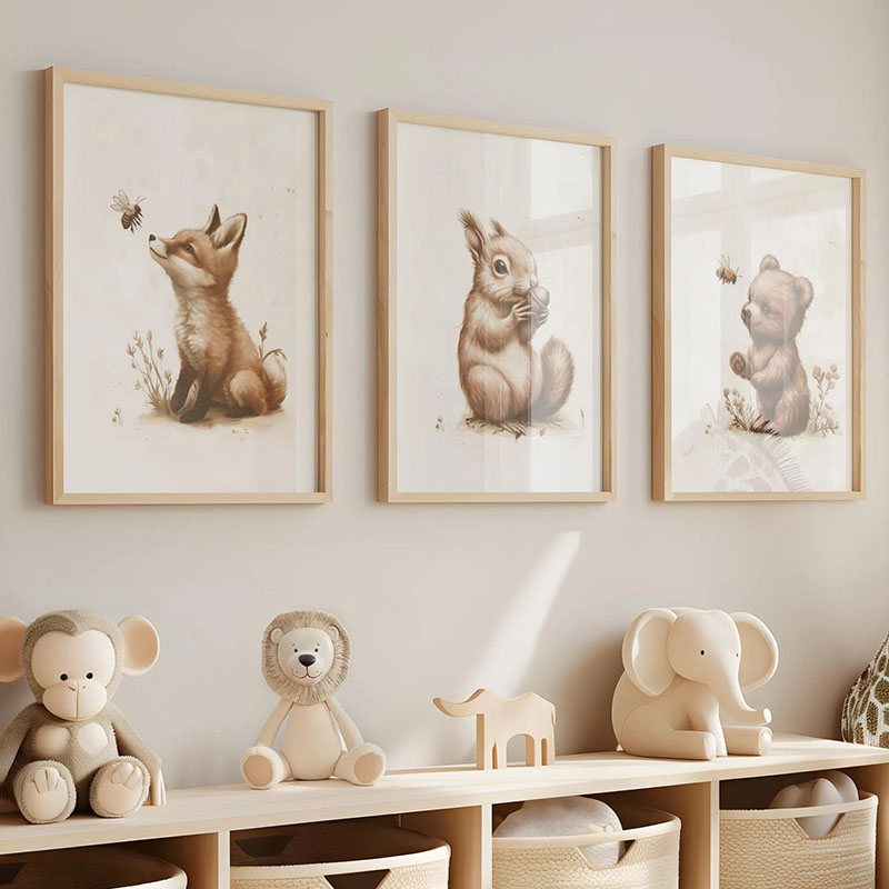 Beer Konijn Vos Herten Eekhoor - Baby Nursery Animal Pictures recensie en prijs